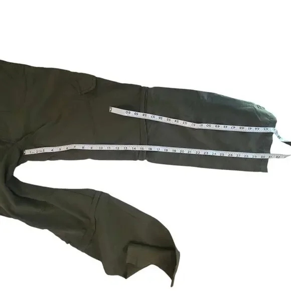 Kathmandu Cargo Olive Green Hiking Fishing Pants With Zip off Bottom Wmn's Sz 12 - Picture 5 of 9